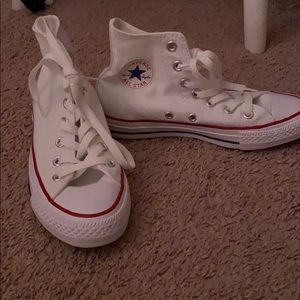 white high top converse sneakers!